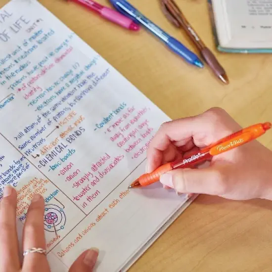 Paper Mate Profile Retractable Ballpoint Pen Bold Point Blue Ink Dozen (89466) image {5}