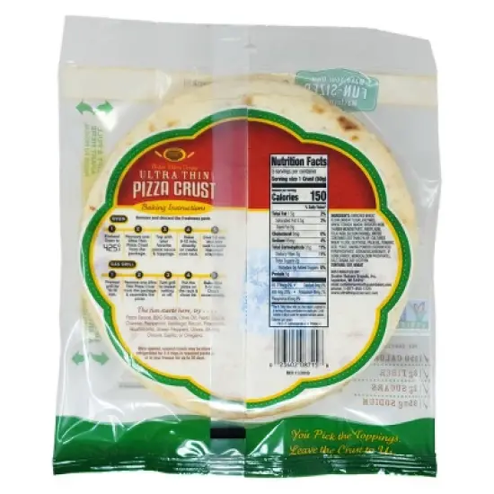 Golden Home Ultimate Thin Pizza Crust 7 Inch - Case of 10/8.75 oz image {2}