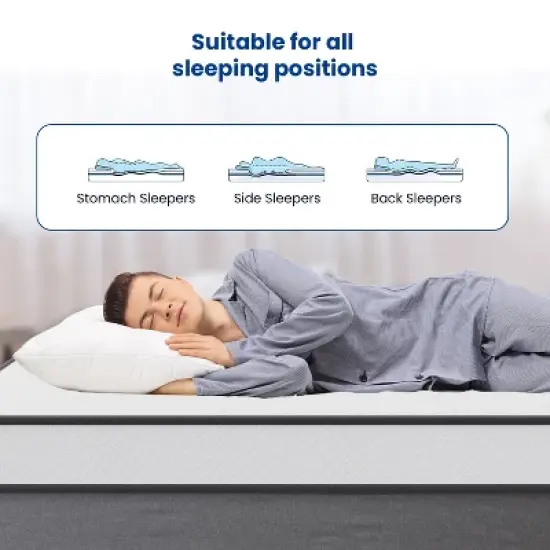 FDW 6 Inch Hybrid Mattress with Innerspring and Foam/Fiberglass Free/Medium Firm Spring Mattress/Mattress in a Box/CertiPUR-US Certified image {5}