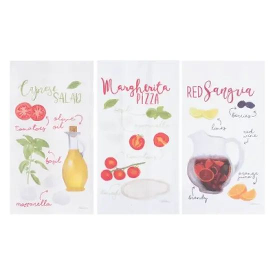 C&F Home Pizza Caprese & Sangria Towel Set of 3 image {9}