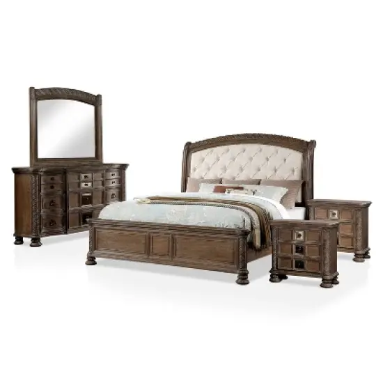 5pc Lellen Bedroom Set Beige/Rustic Natural Tone - HOMES: Inside + Out image {15}