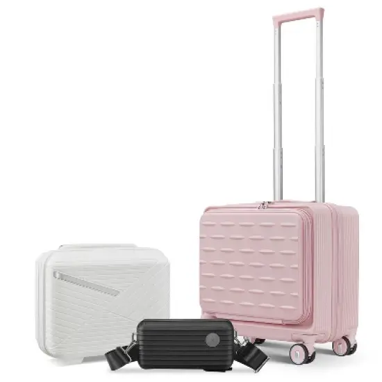 Whisen 18" Hard Shell Carry-On with Front Door, Laptop Layer & TSA Lock image {17}