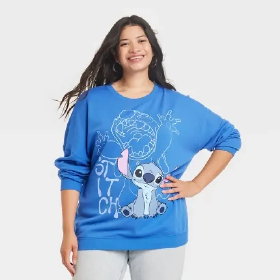 Women's Stitch Cozy Graphic Sweatshirt - Blue image {4}