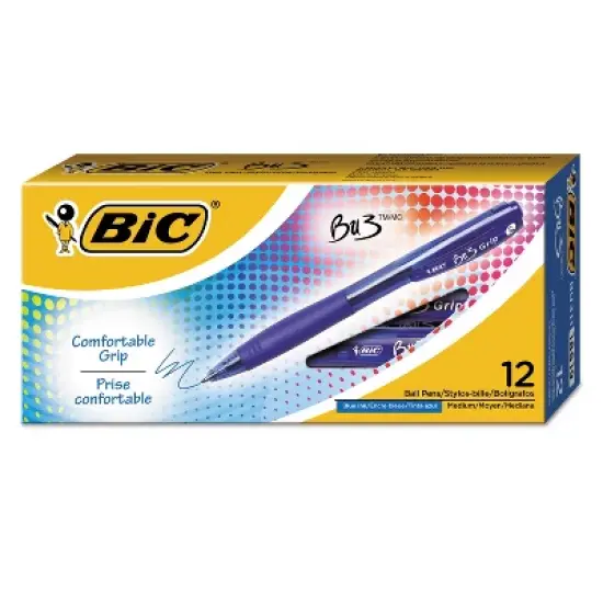 Bic BU3 Retractable Ballpoint Pen Bold 1.0mm Blue Dozen BU311BE image {1}