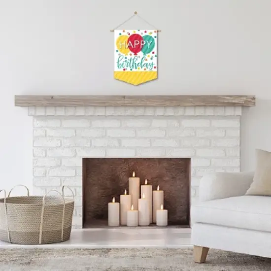 Big Dot of Happiness Colorful Happy Birthday - Outdoor Home Decorations - Double-Sided Birthday Party Garden Flag - 12 x 15.25 inches image {6}