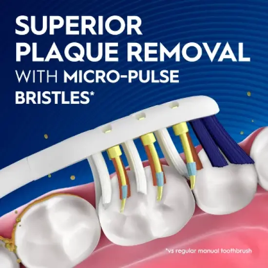 Oral-B Pulsar Pro-Health Battery Powered Toothbrush - Medium - 2pk image {1}