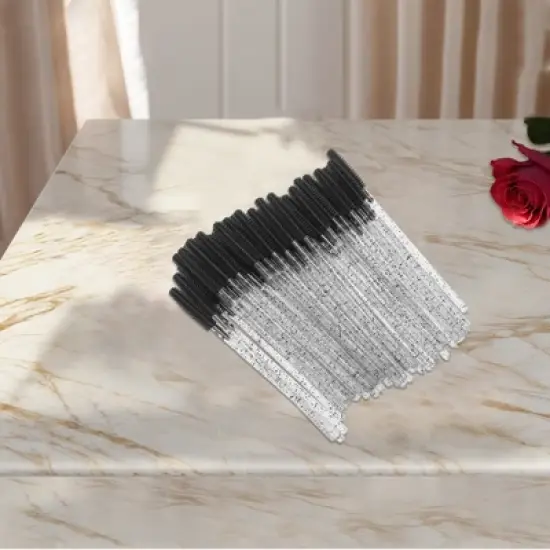 Unique Bargains Portable Silicone Eyelash Brush 50 Pcs image {3}