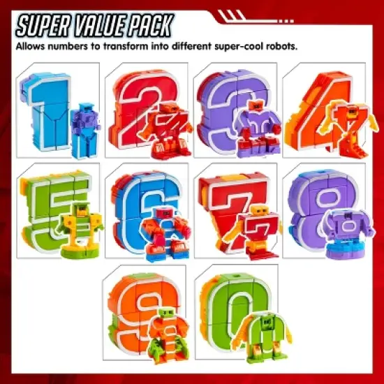 10/26Pcs Alphabet Robots Toy or Number Robot Toys Toddlers Preschool Math Letters Learning Educational Toy Xmas Birthday Gifts for Kids Age 2 3 4 5 6 image {2}