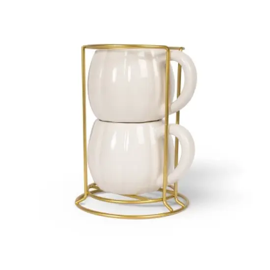 2pk Stackable Espresso Mugs Pumpkin - Bullseye's Playground&trade; image {3}