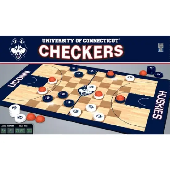 MasterPieces Officially licensed NCAA UCONN Huskies Checkers Board Game for Families and Kids ages 6 and Up image {1}