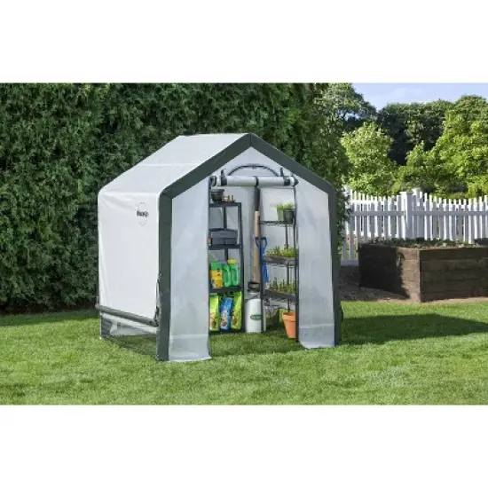 Miracle-Gro 48"x72" Greenhouse White & Green image {2}