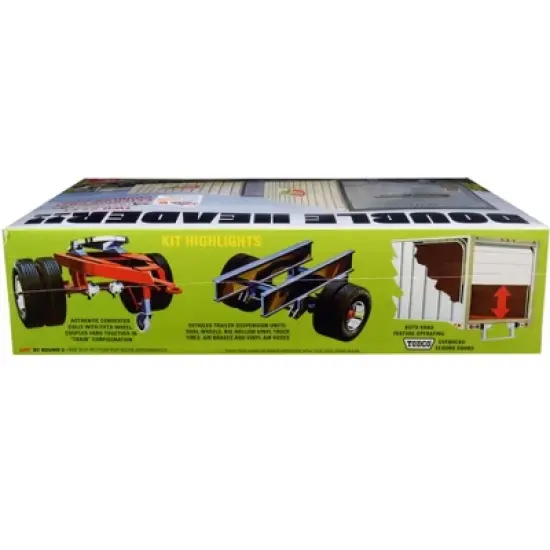 Skill 3 Model Kit Trailmobile Double Header Tandem Van Trailers 1/25 Scale Model by AMT image {1}