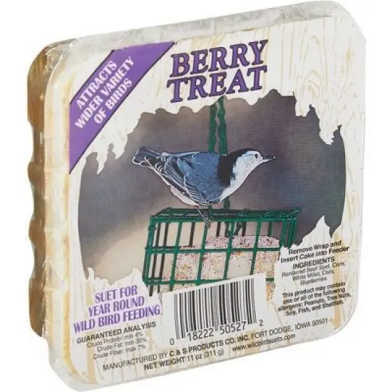 C&S 11 Oz. Berry Treat Wild Bird Suet image {1}