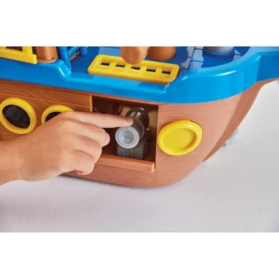 Kidoozie Rockin' Pirate Ship Playset, Interactive Push-Along Pirate Ship Toy with 3 Figures, Ages 18 months and up image {6}