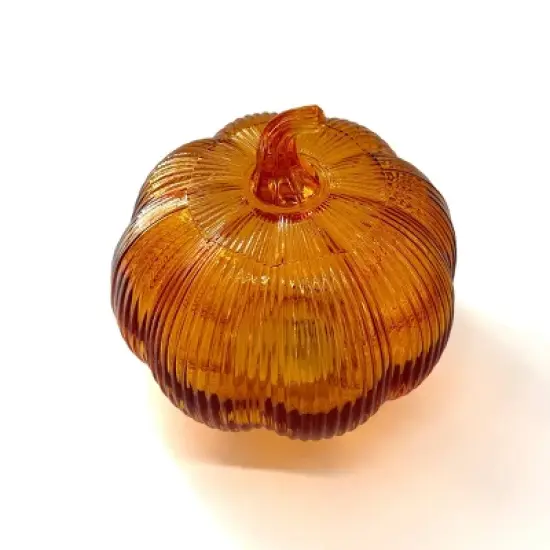 Glass LED Pumpkins Orange - Bullseye's Playground&trade; image {1}