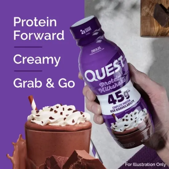 Quest Nutrition Ready to Drink High Protein Milkshake - Chocolate - 56 fl oz/4ct image {3}