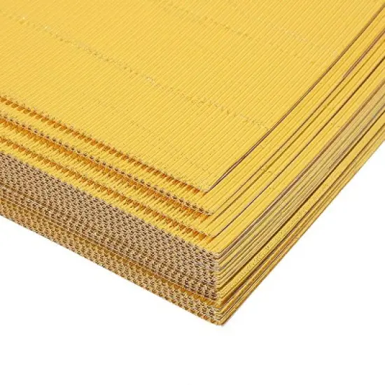 Bright Creations 30-Pack Gold Corrugated Paper Sheets for DIY Arts and Crafts Projects (8.3 x 11.7 In) image {1}
