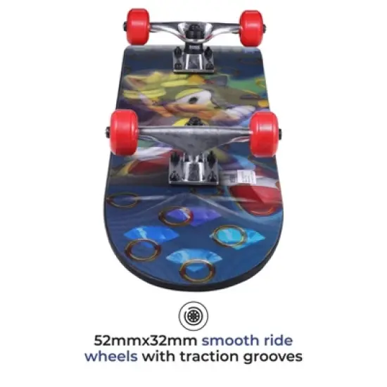 Sonic the Hedgehog 31" Skateboard with ABEC5 Bearings - Perfect for Beginners and Pros with Unique Artwork image {4}