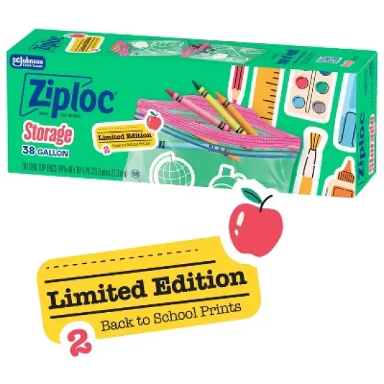 Ziploc Gallon Food Storage Bags - 38 ct - Target Exclusive Back to School Designs image {11}