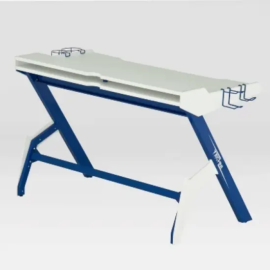 Ergonomic Computer Gaming Desk Blue - Techni Sport image {6}
