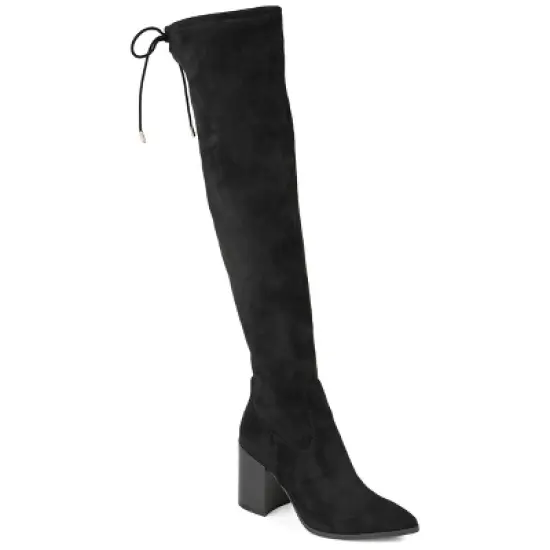 Journee Collection Womens Paras Tru Comfort Foam Stacked Heel Over The Knee Boots image {9}