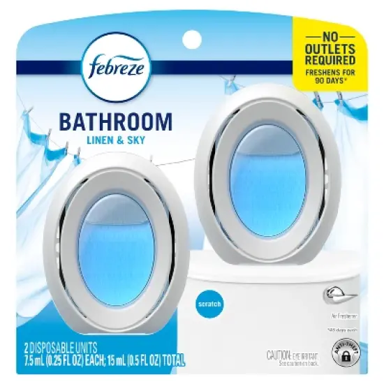 Febreze Linen & Sky Bathroom Air Freshener - 2ct image {9}
