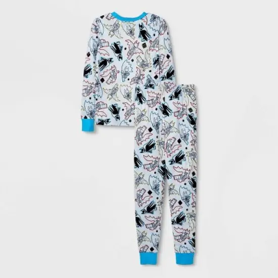 Boys' LEGO The Batman Movie 4pc Pajama Set - Gray/Blue/Black image {1}
