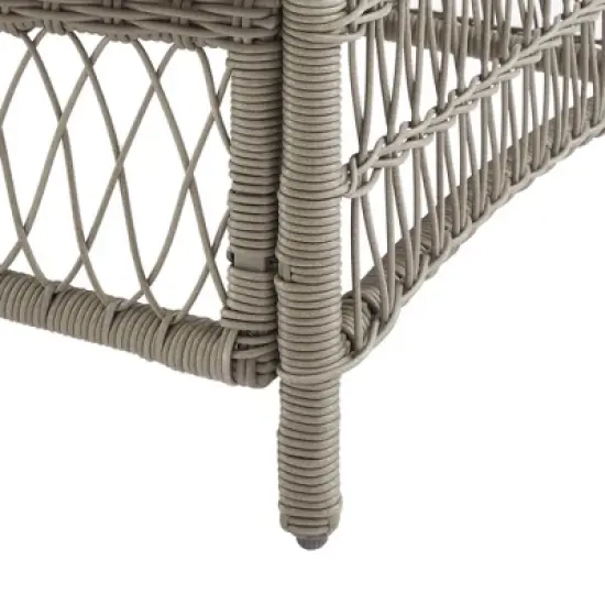 Thatcher Outdoor Steel Sofa Creme/Driftwood - Crosley image {9}