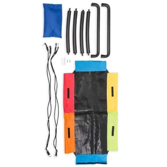 HearthSong Colorful Super Platform Swing with Foam-Padded Tubular Steel Frame and UV Rated Durable Oxford Cloth Mat image {10}