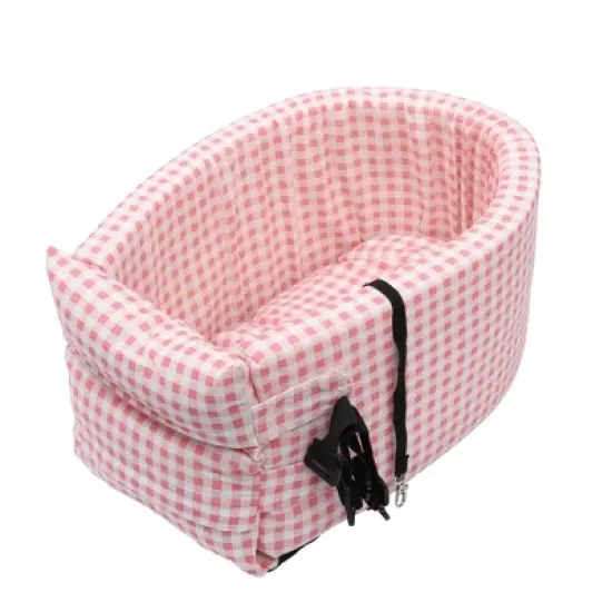 Unique Bargains Plaid Style Dog Car Seat image {6}