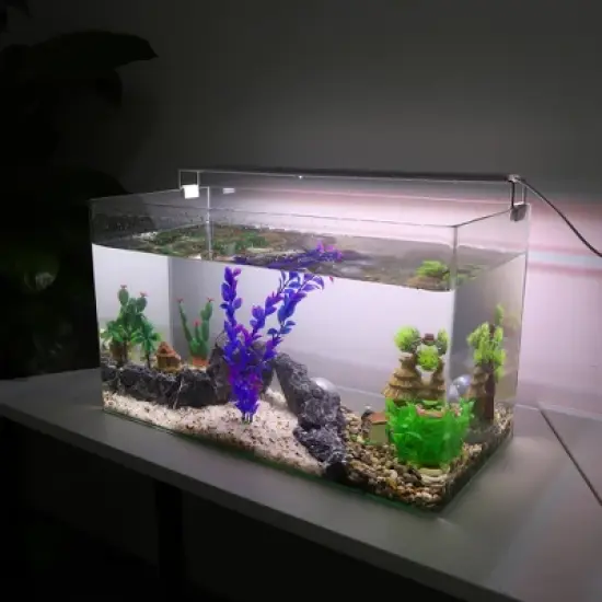 Unique Bargains Aquarium Plants Decorations Artificial Aquatic Plant Purple image {1}