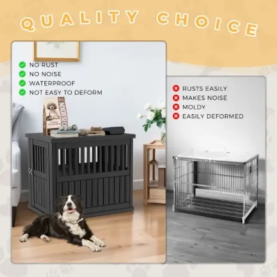 Dolonm Furniture-Style Durable Dog house Furniture with Lockable Door,for Small Medium Large Dogs image {4}