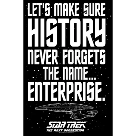 Men's Star Trek: The Next Generation Let's Make Sure History Never Forgets The USS Enterprise Sweatshirt image {1}