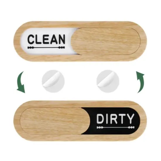 Unique Bargains Kitchen Hotel Indicating Clean Dirty Sign Oval Dishwasher Magnet image {6}