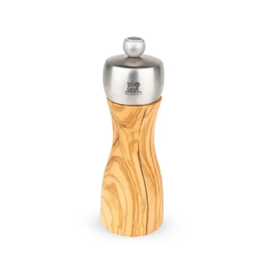 Peugeot | Fidji Salt Mill, Wood/Stainless, Olive Wood, 15 cm - 6 in image {3}