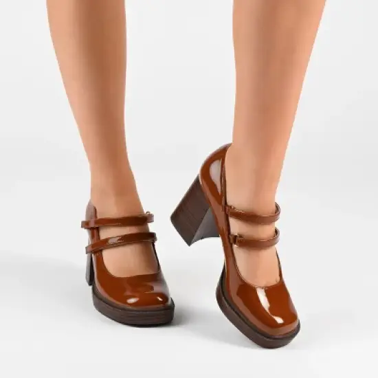 Journee Collection Womens Shasta Tru Comfort Foam Mid Heel Square Toe Pumps image {8}