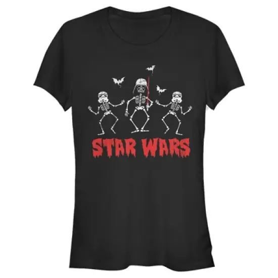 Junior's Star Wars Halloween Vader Skeletons T-Shirt image {3}