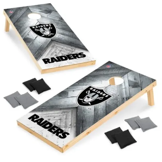 NFL Las Vegas Raiders 2'x4' Wood Cornhole Set image {6}