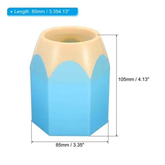 Unique Bargains Creative 5 Colors Pencil-shaped Pen Holders 5 Pcs image {1}