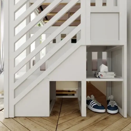 Max & Lily Twin over Twin Staircase Bunk with Trundle image {3}