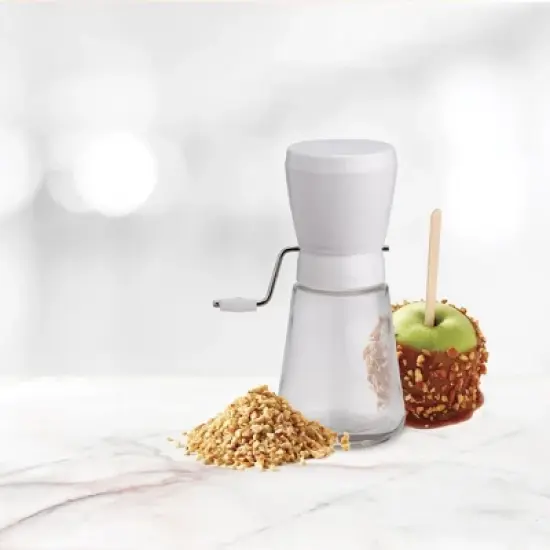 Harold Imports Nut and Chocolate Grinder and Chopper Stainless Steel Blades Glass Jar 1 1/4 Cup image {3}