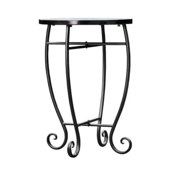Mosaic Patio Side Table with Iron Legs - Teamson Home image {8}