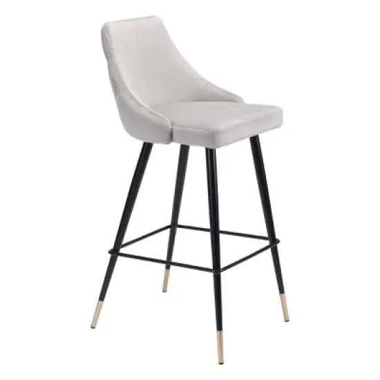 29.5" Luxe Velvet Barstool - ZM Home image {8}