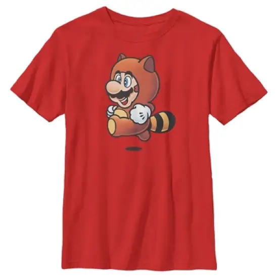 Boy's Nintendo Tanooki Racoon Mario T-Shirt image {2}