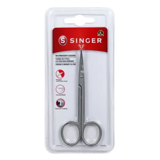 Singer 4" Embroidery Scissors and Tweezer Bundle image {1}