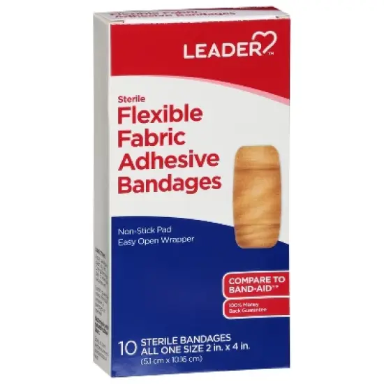 Leader Flexible Fabric Sterile Adhesive Bandages 10 ea image {1}