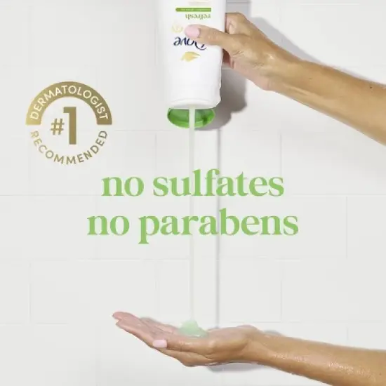 Dove Beauty Refresh Body Wash Pump - Cucumber & Green Tea 24hr Lotion-Soft Skin - 30.6 fl oz image {4}