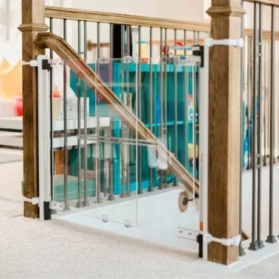 Qdos Crystal Designer Baby Safety Gate - Hardware Mount image {5}