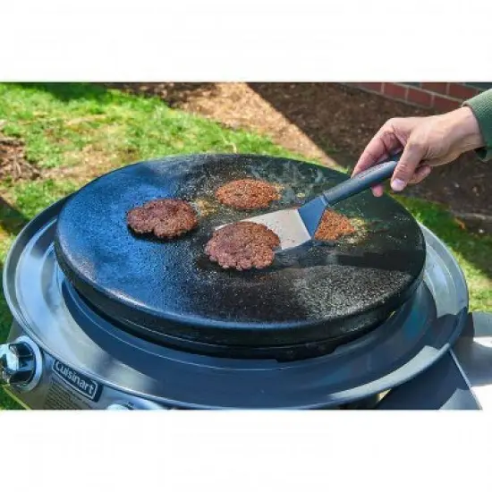 Cuisinart 3pc Cast Iron & Stainless Steel Smash Burger Grill Top Kit with 100pc Burger Patty Paper image {3}