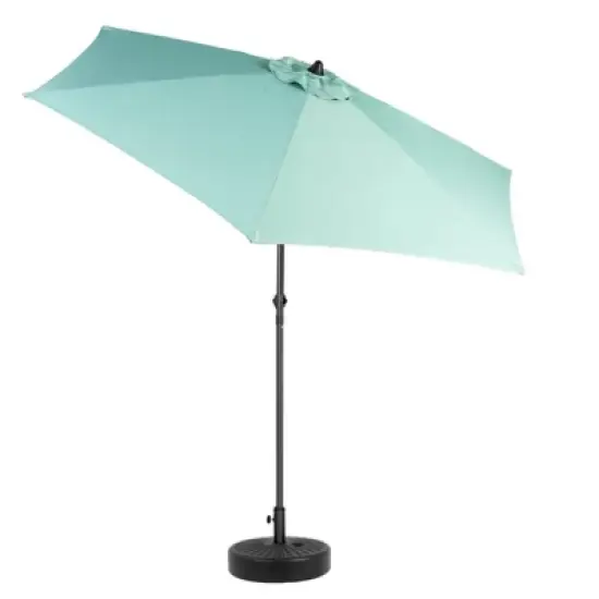 Gulches 9FT Outdoor Patio Umbrella Outdoor Table Umbrella with Push Button Tilt and Crank(Base Not Included)(Light green) image {8}